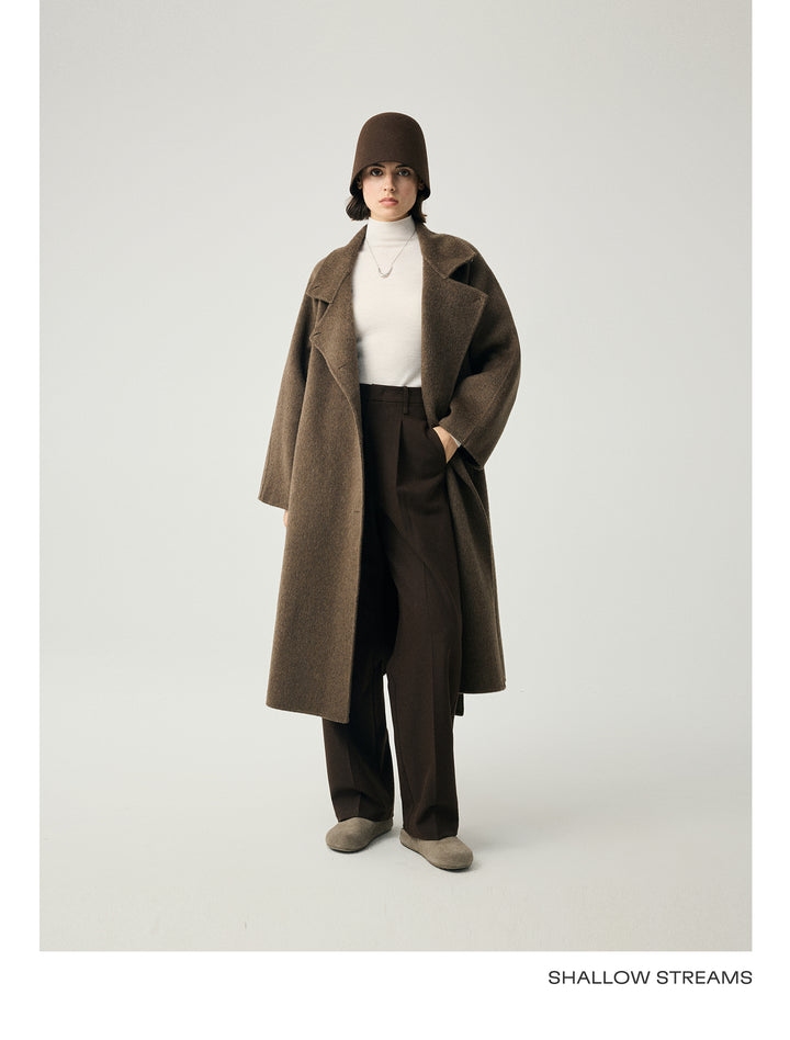Luxe Wool-Camel Blend Wrap Coat SSWC0090