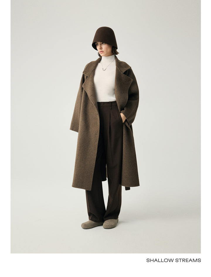 Luxe Wool-Camel Blend Wrap Coat SSWC0090