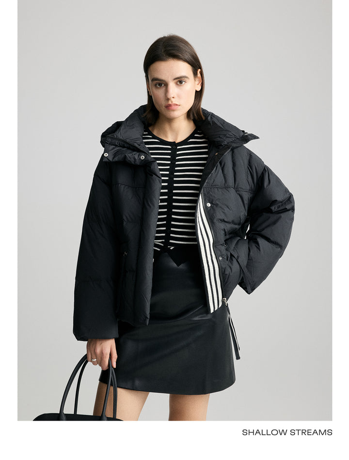 Classic Black Hooded Down Puffer Jacket SSCJ0078