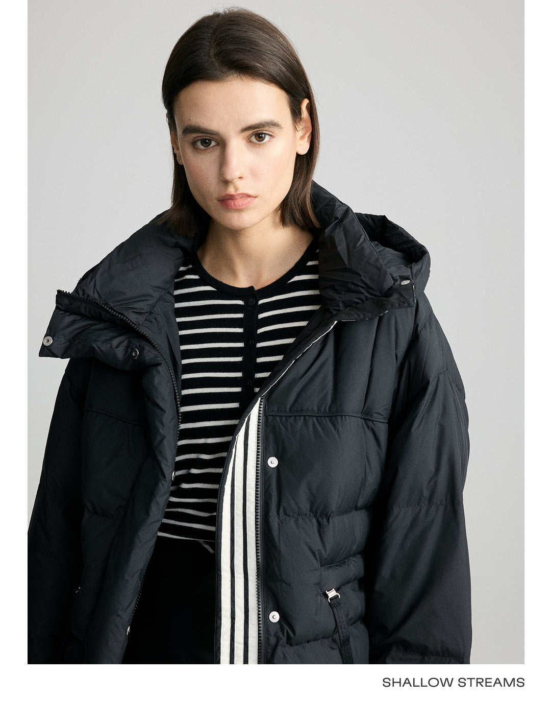 Classic Black Hooded Down Puffer Jacket SSCJ0078