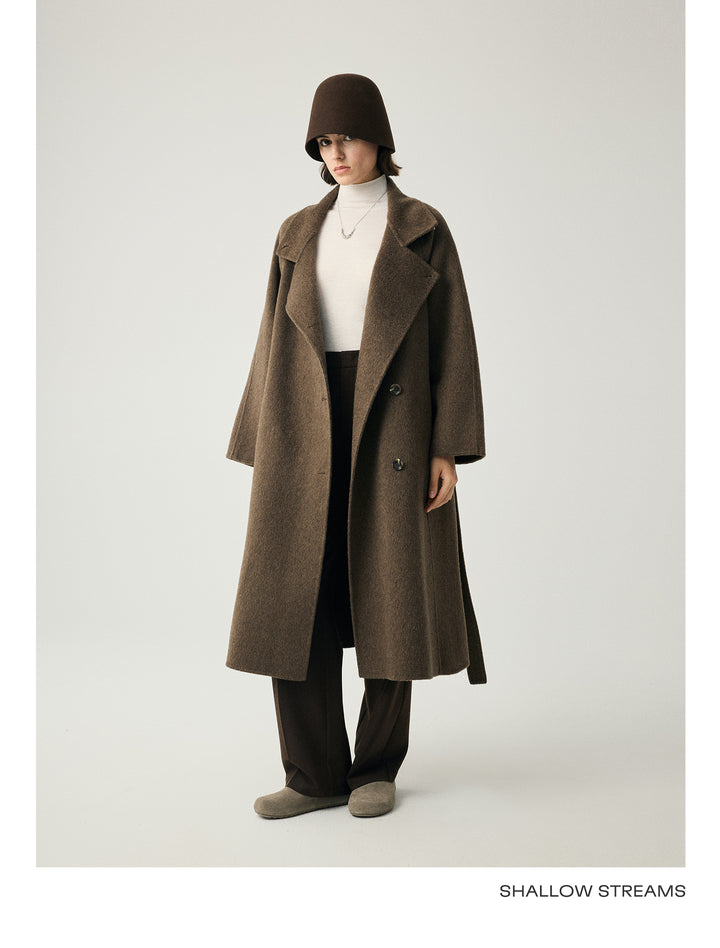 Luxe Wool-Camel Blend Wrap Coat SSWC0090