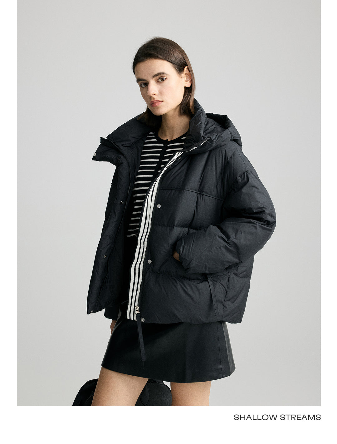 Classic Black Hooded Down Puffer Jacket SSCJ0078