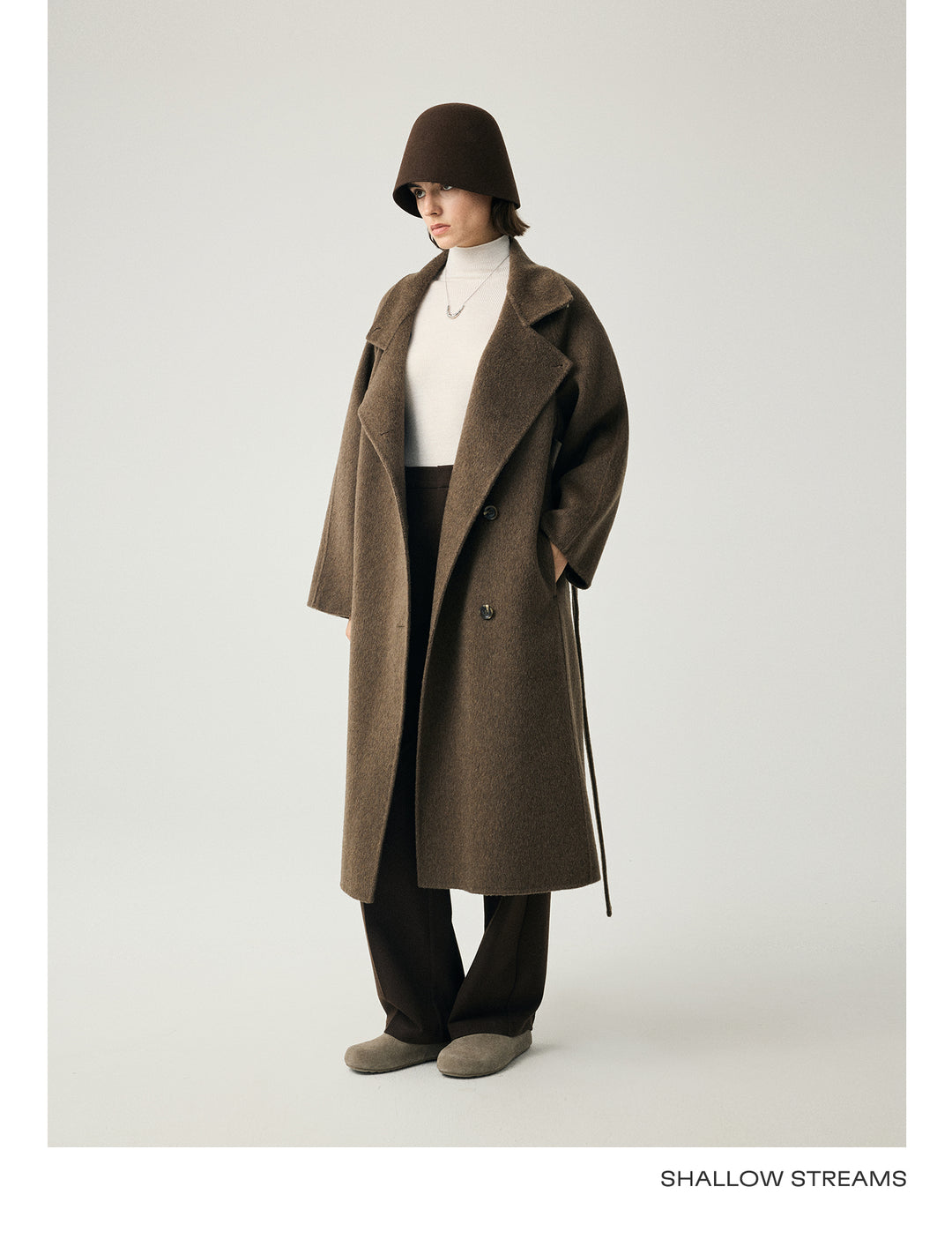 Luxe Wool-Camel Blend Wrap Coat SSWC0090