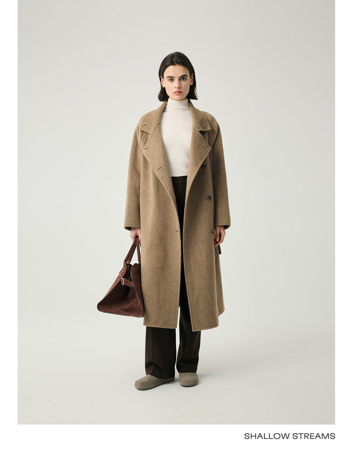Camel Wool Wrap Coat SSWC0087