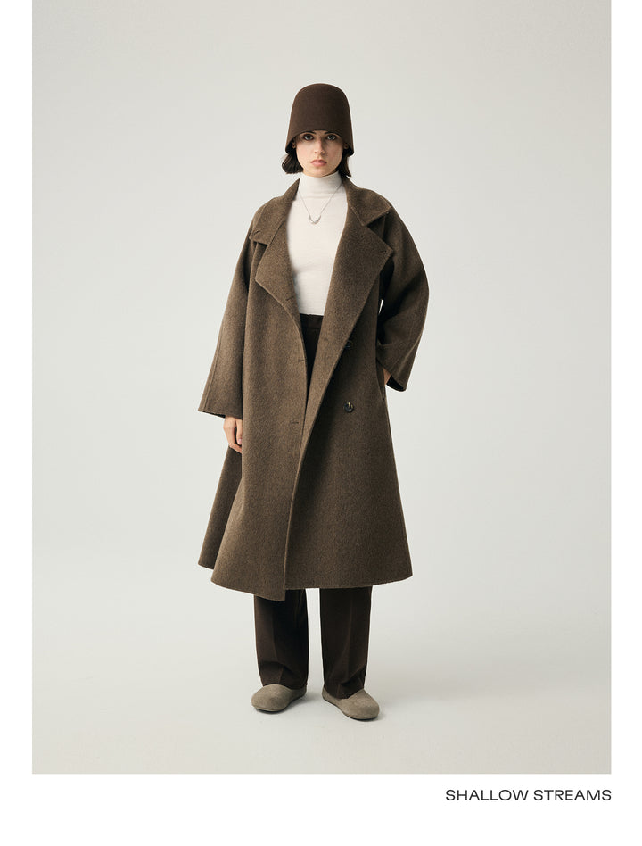 Luxe Wool-Camel Blend Wrap Coat SSWC0090