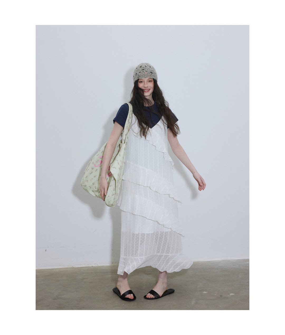 Lofi Petal Drape Maxi Dress LCMD0216