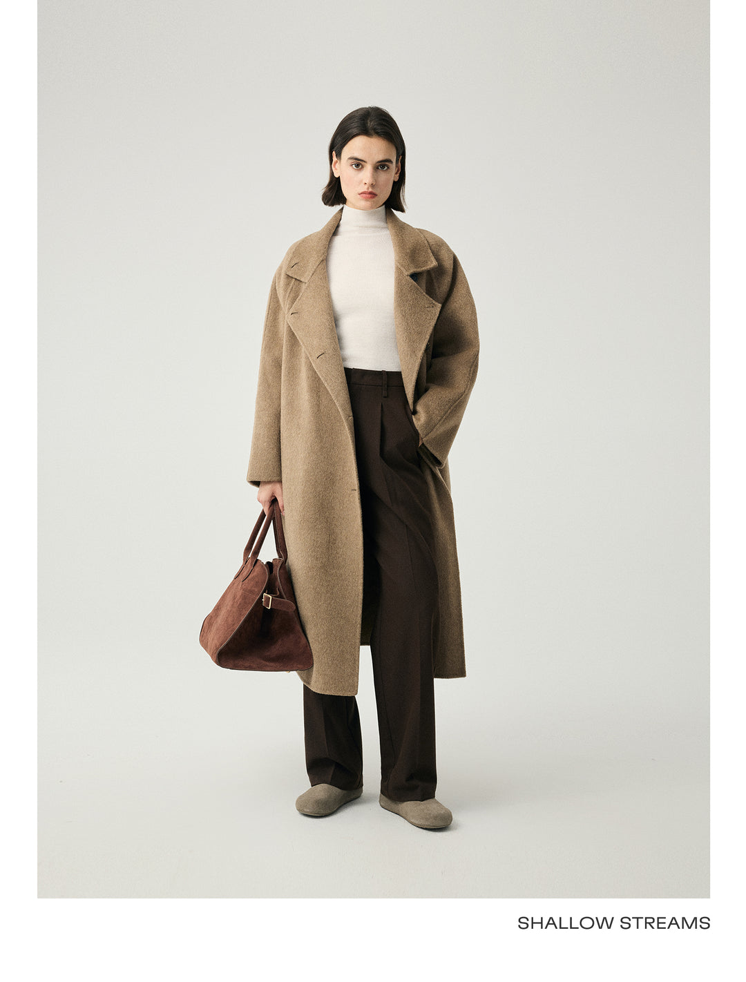 Camel Wool Wrap Coat SSWC0087