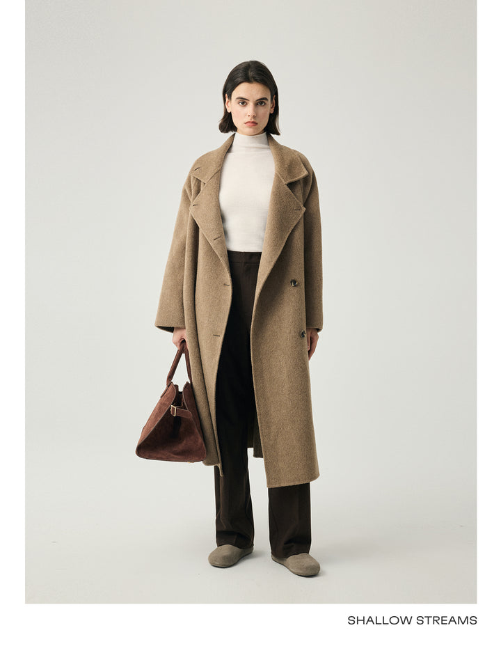 Camel Wool Wrap Coat SSWC0087