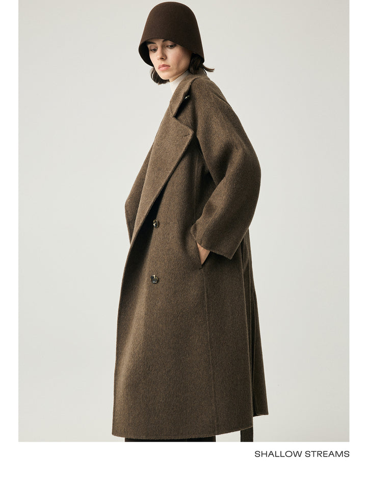 Luxe Wool-Camel Blend Wrap Coat SSWC0090