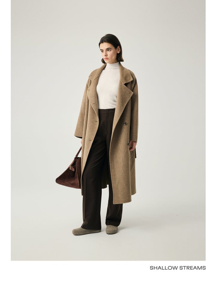 Camel Wool Wrap Coat SSWC0087