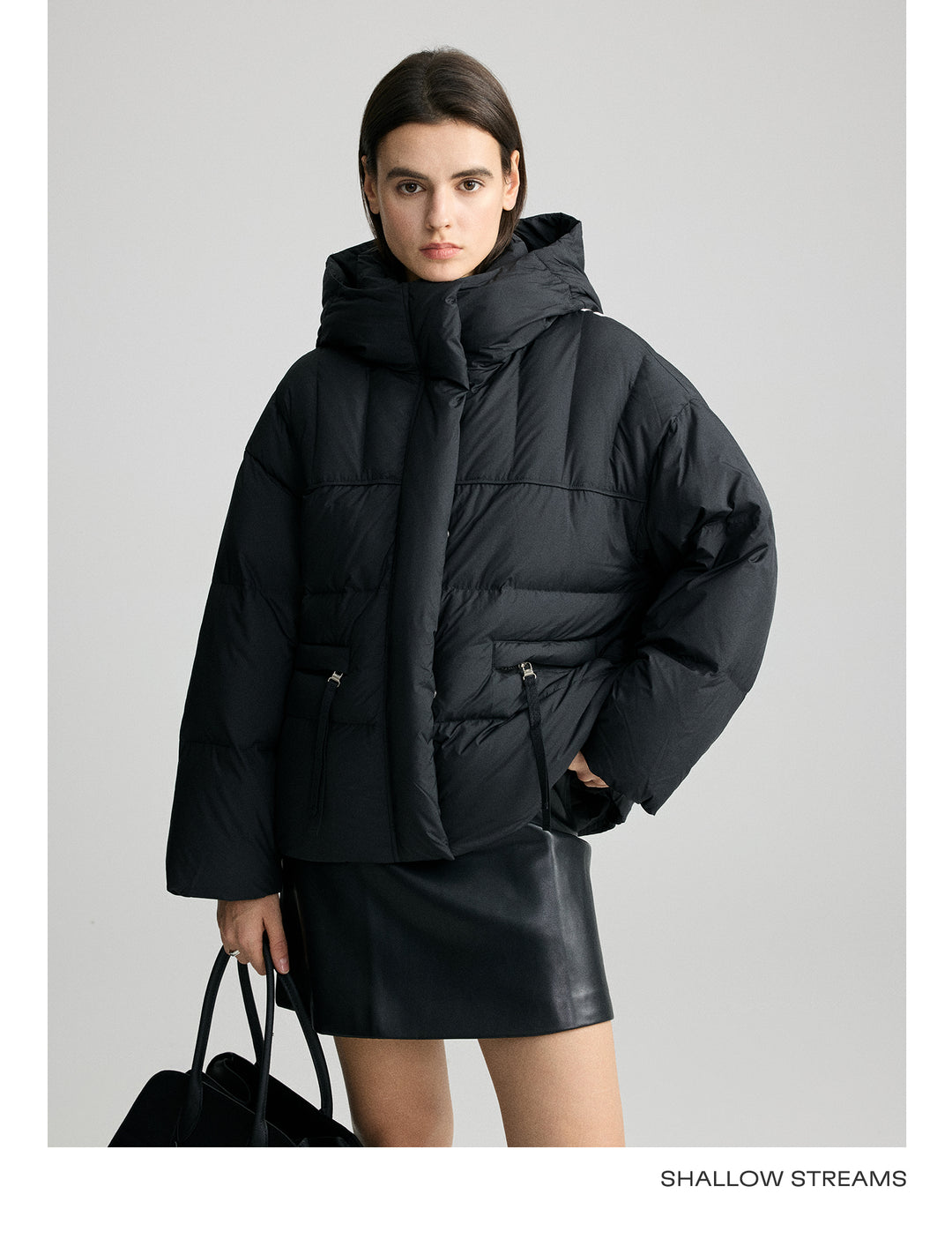 Classic Black Hooded Down Puffer Jacket SSCJ0078