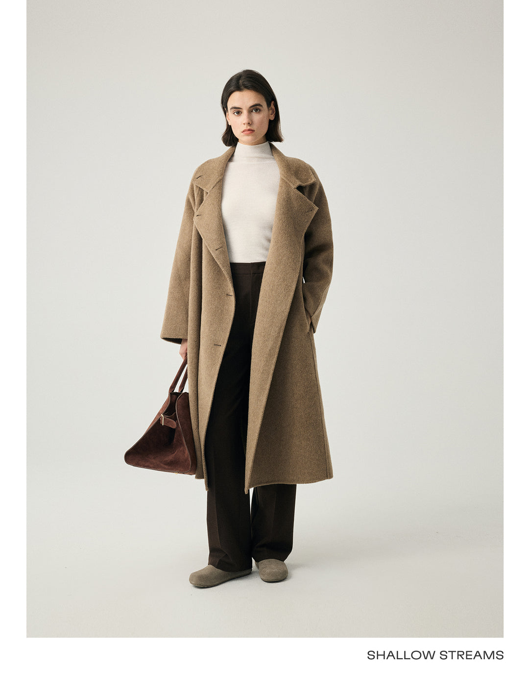 Camel Wool Wrap Coat SSWC0087