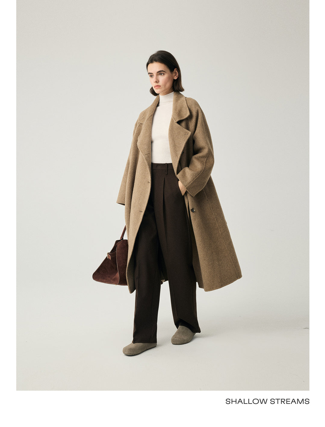 Camel Wool Wrap Coat SSWC0087