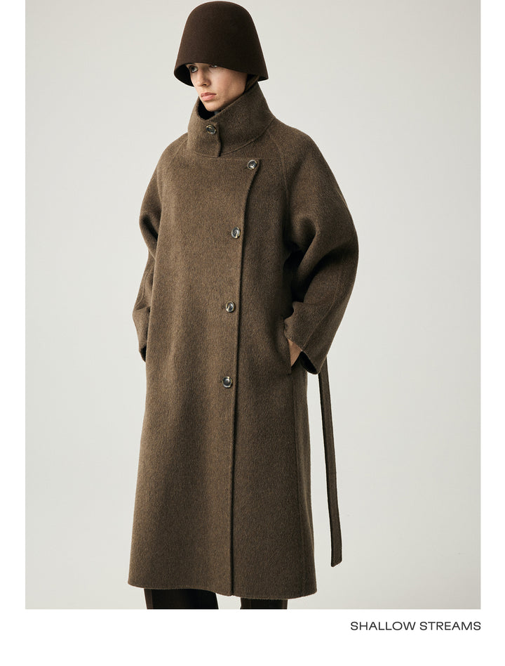 Luxe Wool-Camel Blend Wrap Coat SSWC0090