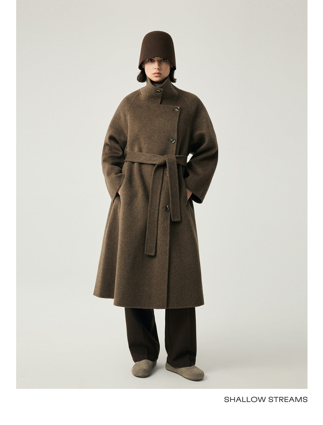 Luxe Wool-Camel Blend Wrap Coat SSWC0090