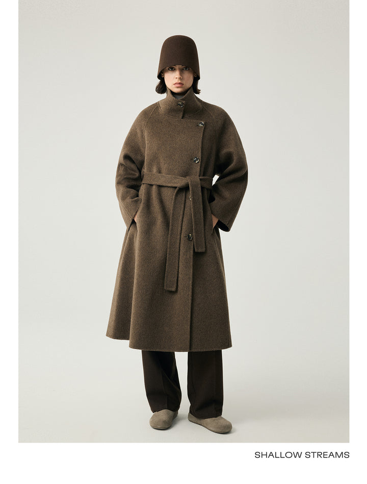 Luxe Wool-Camel Blend Wrap Coat SSWC0090