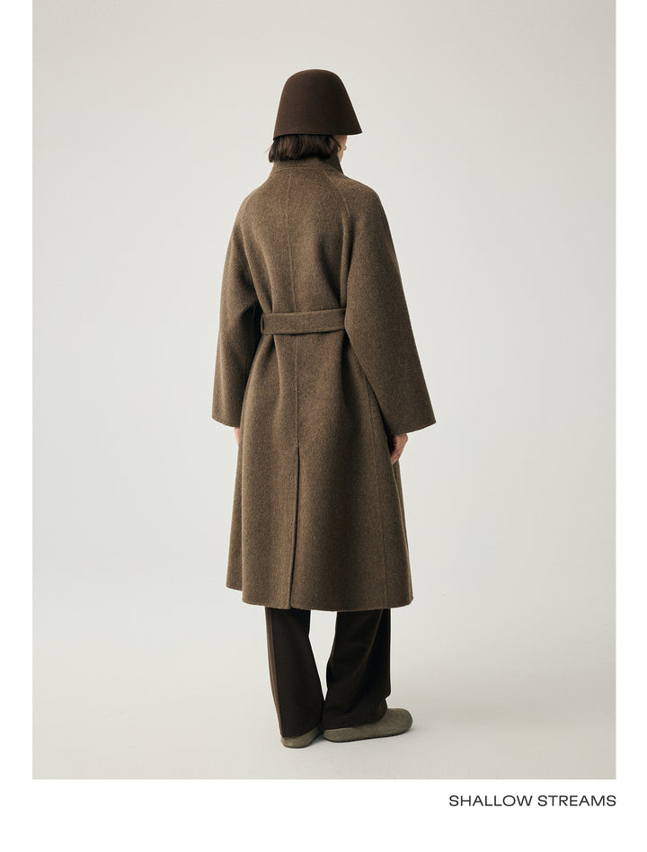 Luxe Wool-Camel Blend Wrap Coat SSWC0090
