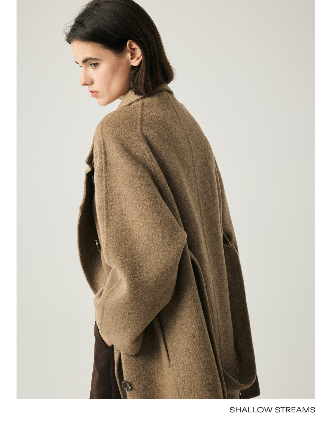 Camel Wool Wrap Coat SSWC0087