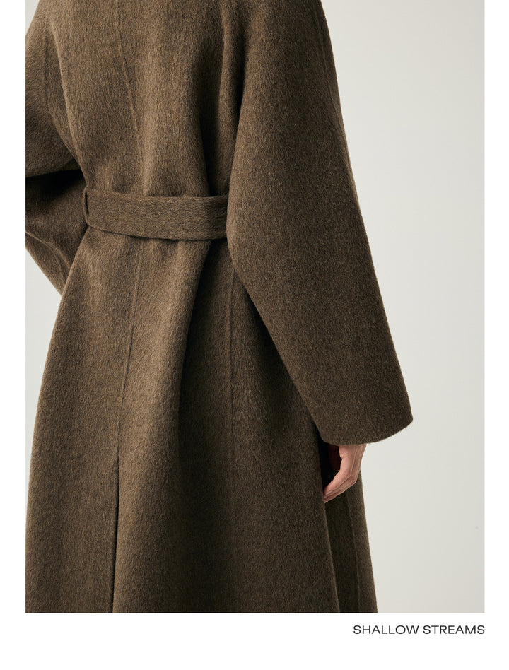 Luxe Wool-Camel Blend Wrap Coat SSWC0090