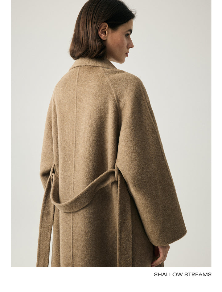 Camel Wool Wrap Coat SSWC0087