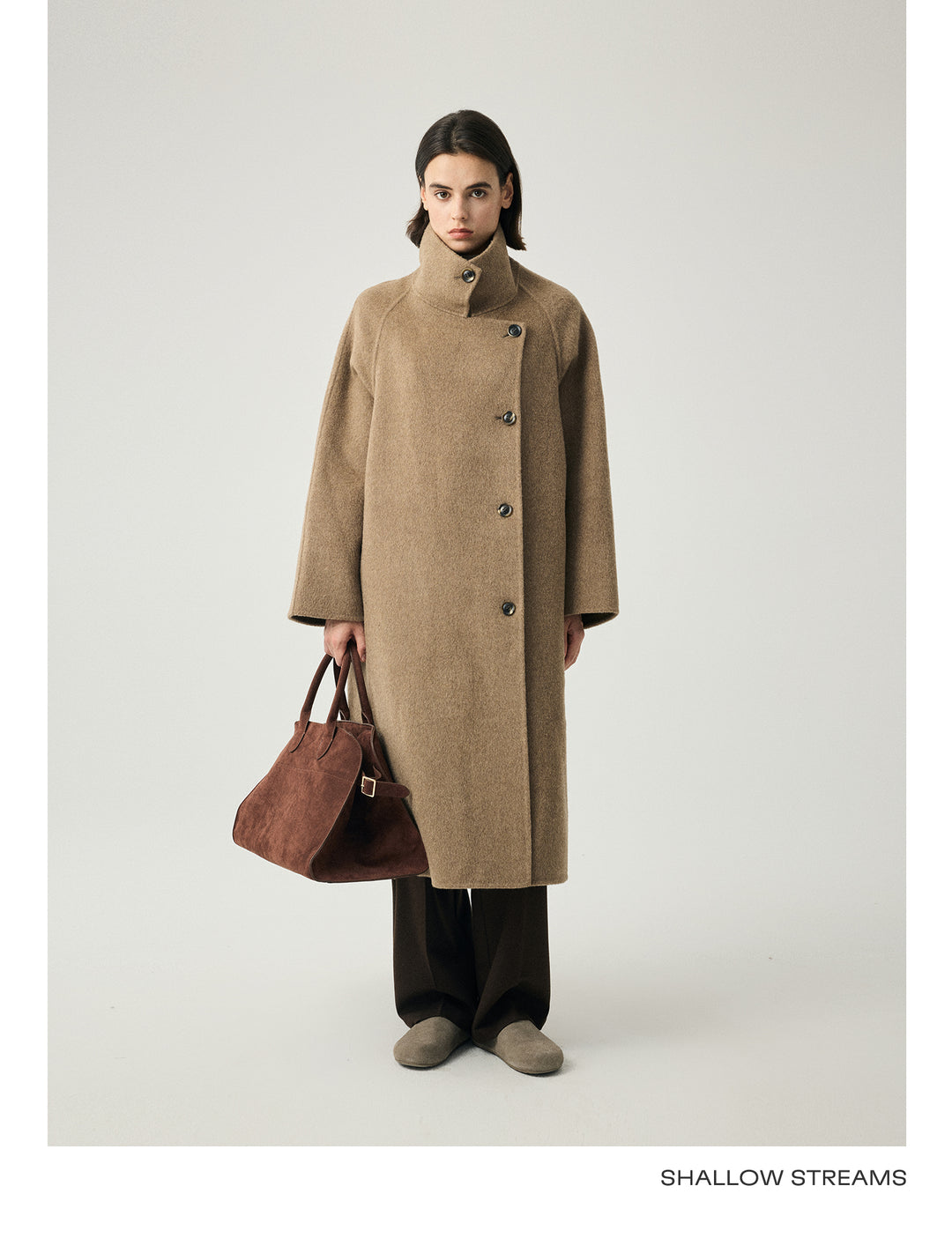 Camel Wool Wrap Coat SSWC0087