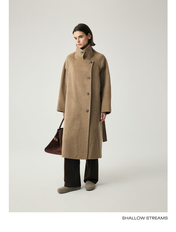 Camel Wool Wrap Coat SSWC0087