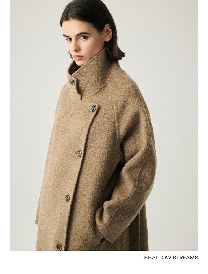 Camel Wool Wrap Coat SSWC0087