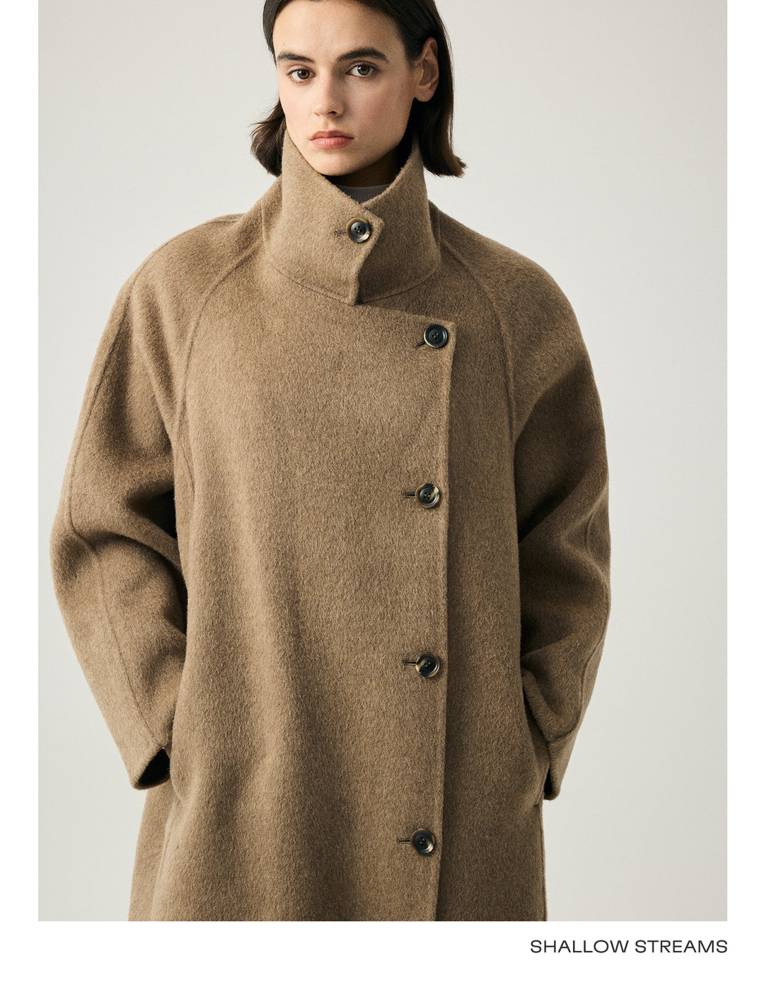 Camel Wool Wrap Coat SSWC0087