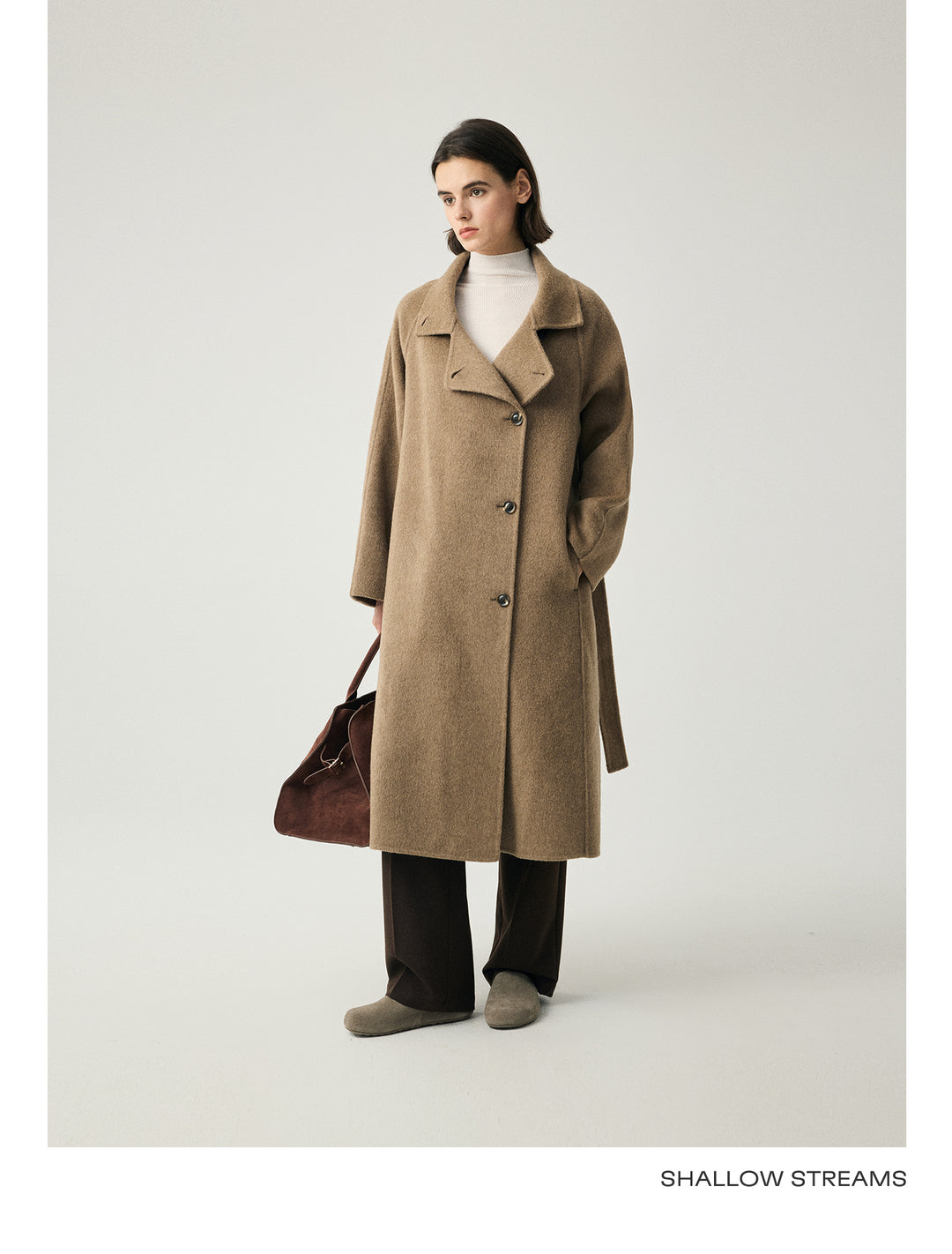 Camel Wool Wrap Coat SSWC0087