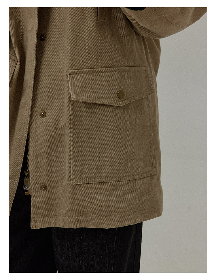 Urban Khaki Oversized Cotton Jacket BMCJ0271