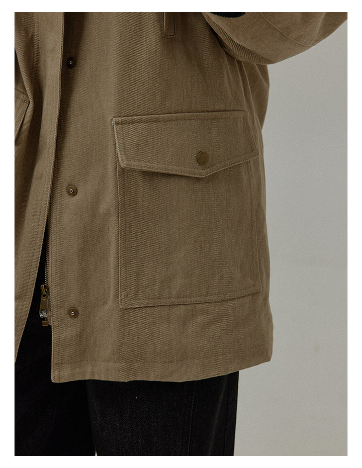 Urban Khaki Oversized Cotton Jacket BMCJ0271