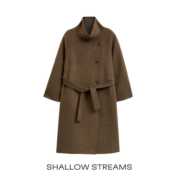 Luxe Wool-Camel Blend Wrap Coat SSWC0090