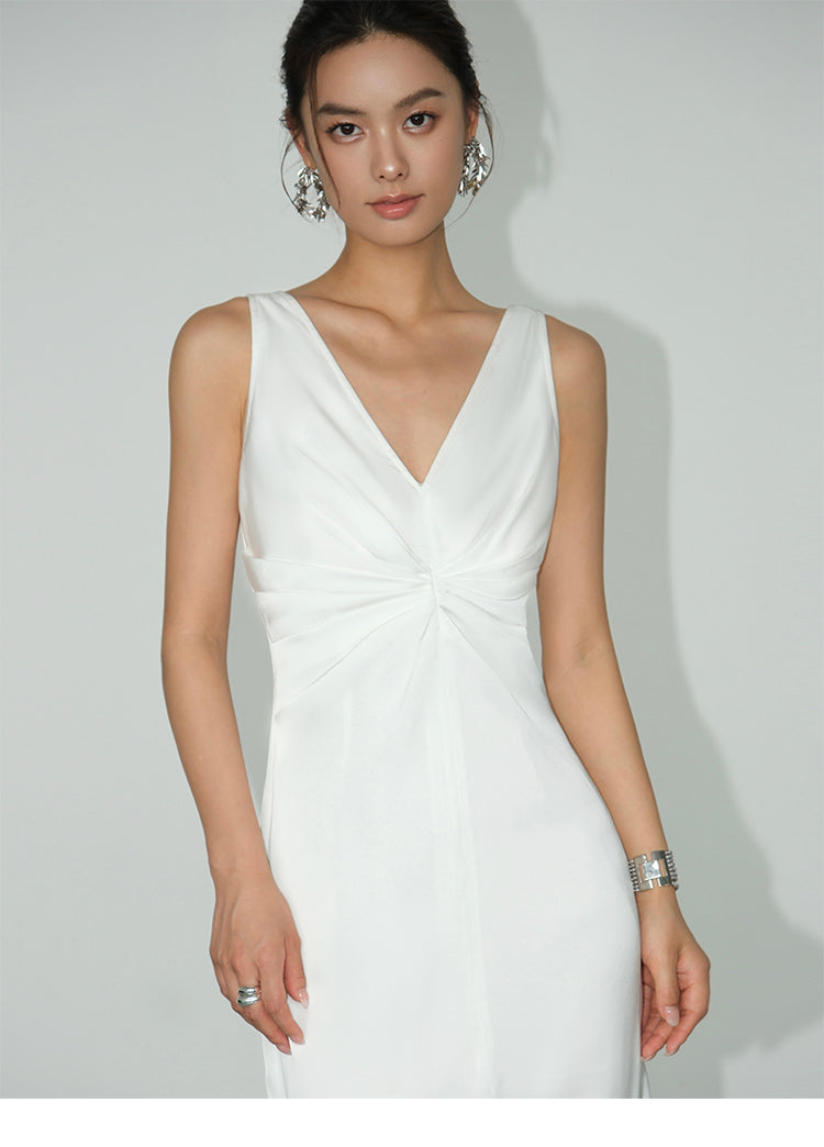 Satin Drape Dress NHSD0167