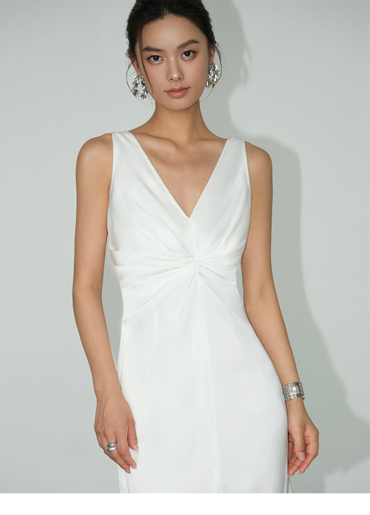 Satin Drape Dress NHSD0167