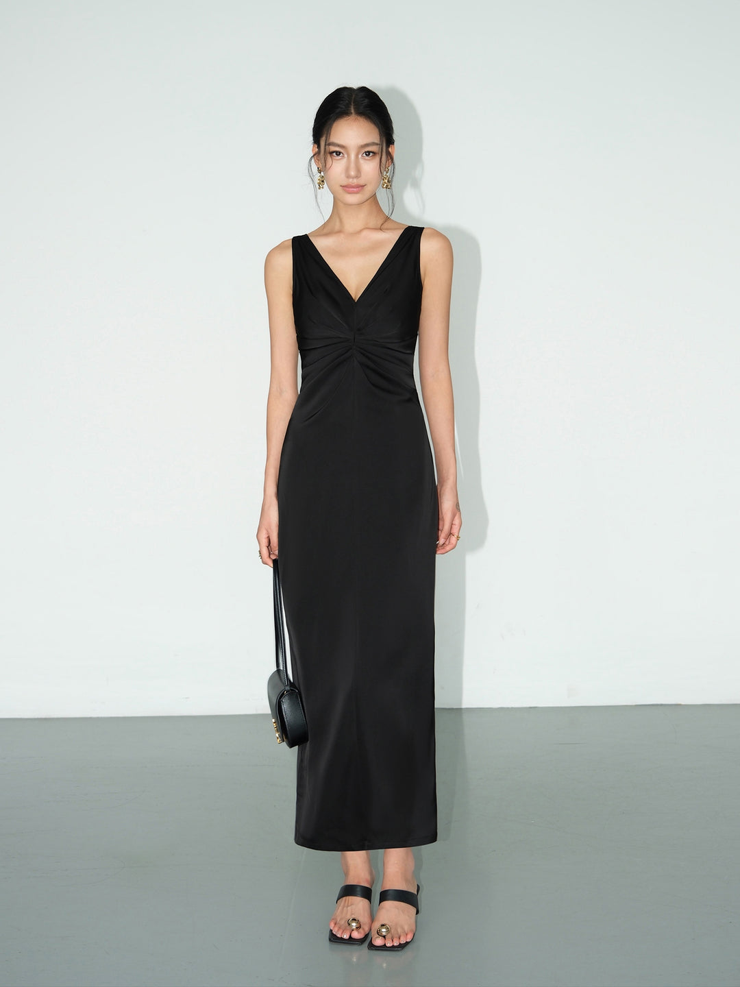Satin Drape Dress NHSD0167