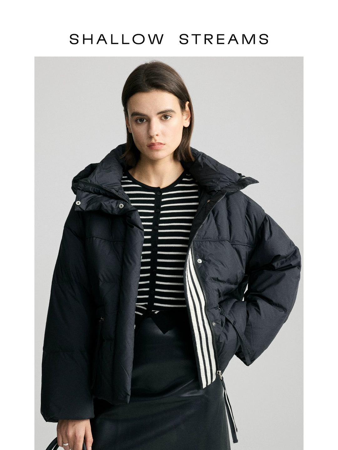 Classic Black Hooded Down Puffer Jacket SSCJ0078