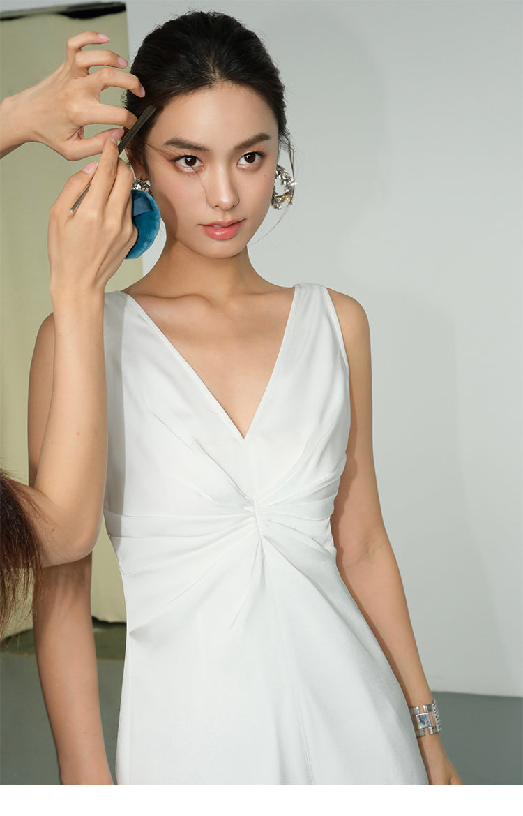 Satin Drape Dress NHSD0167
