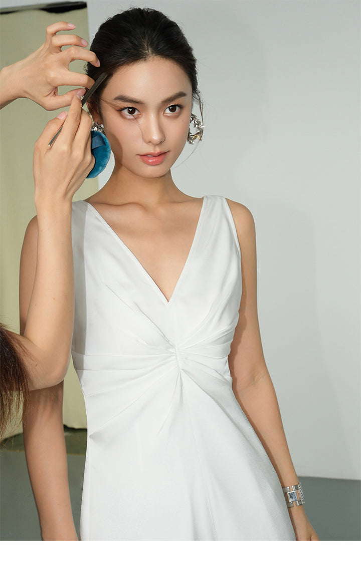 Satin Drape Dress NHSD0167
