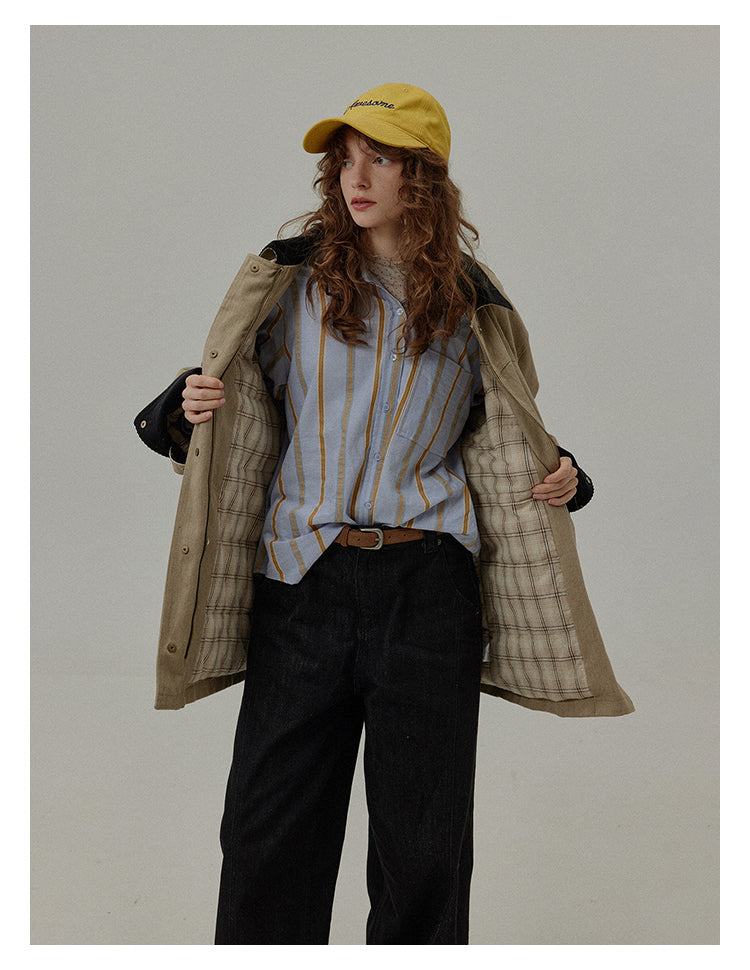 Urban Khaki Oversized Cotton Jacket BMCJ0271