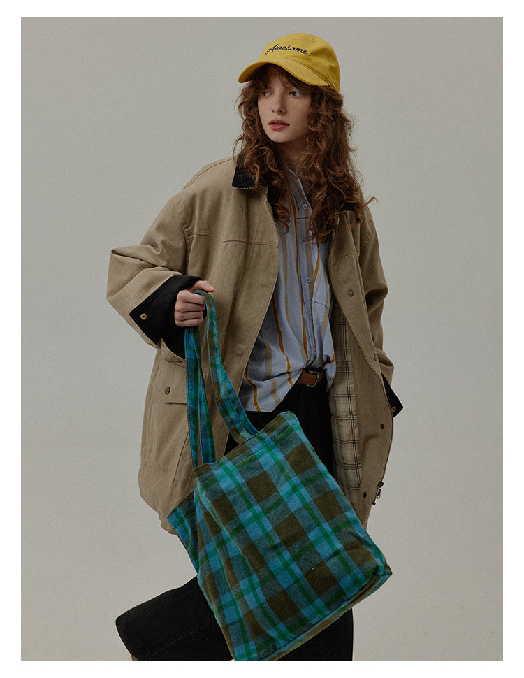 Urban Khaki Oversized Cotton Jacket BMCJ0271