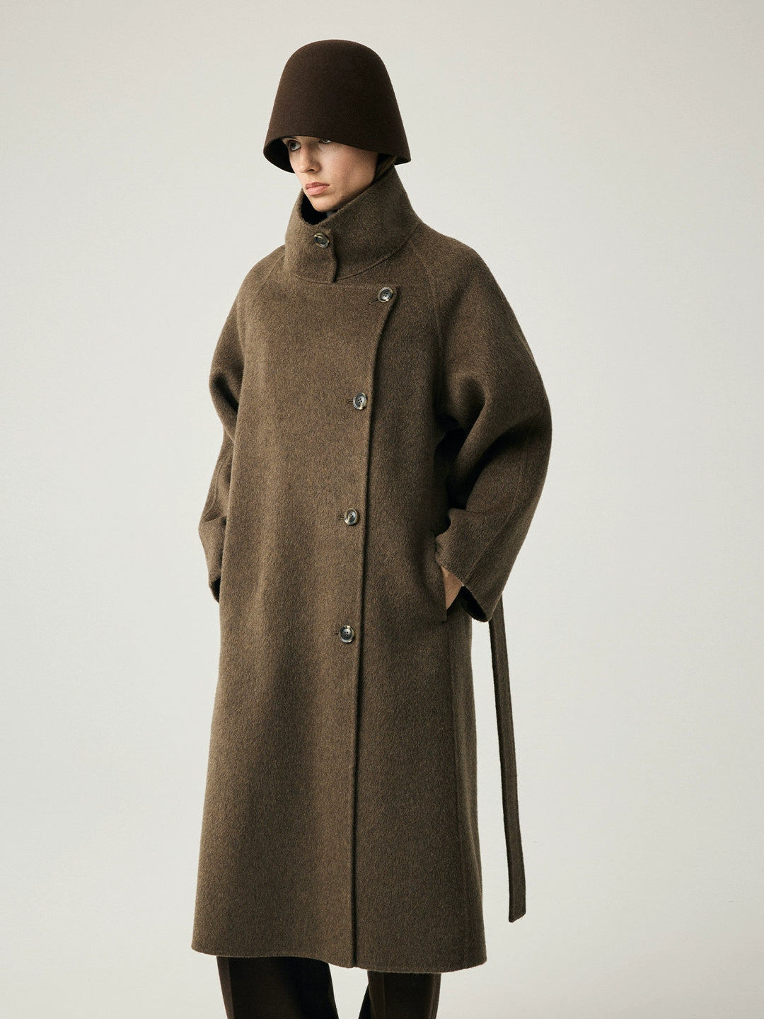 Luxe Wool-Camel Blend Wrap Coat SSWC0090