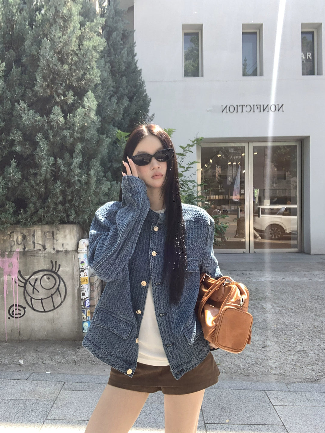 Indigo Waffle Texture Jacket HRGTJ0265
