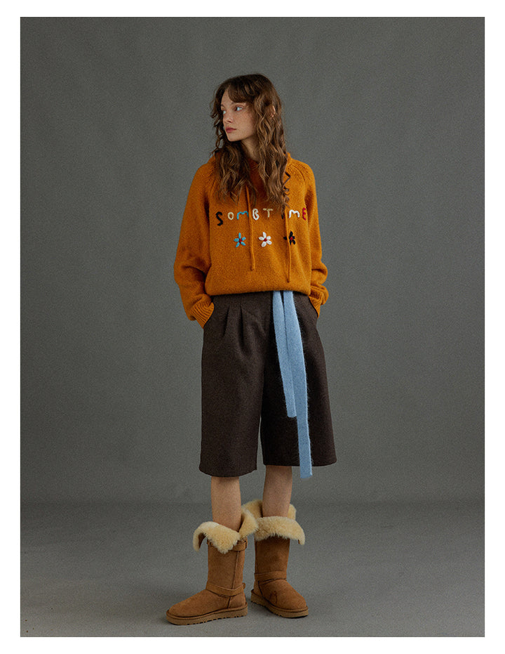 Wool Blend Relaxed Bermuda Shorts BMBS0273