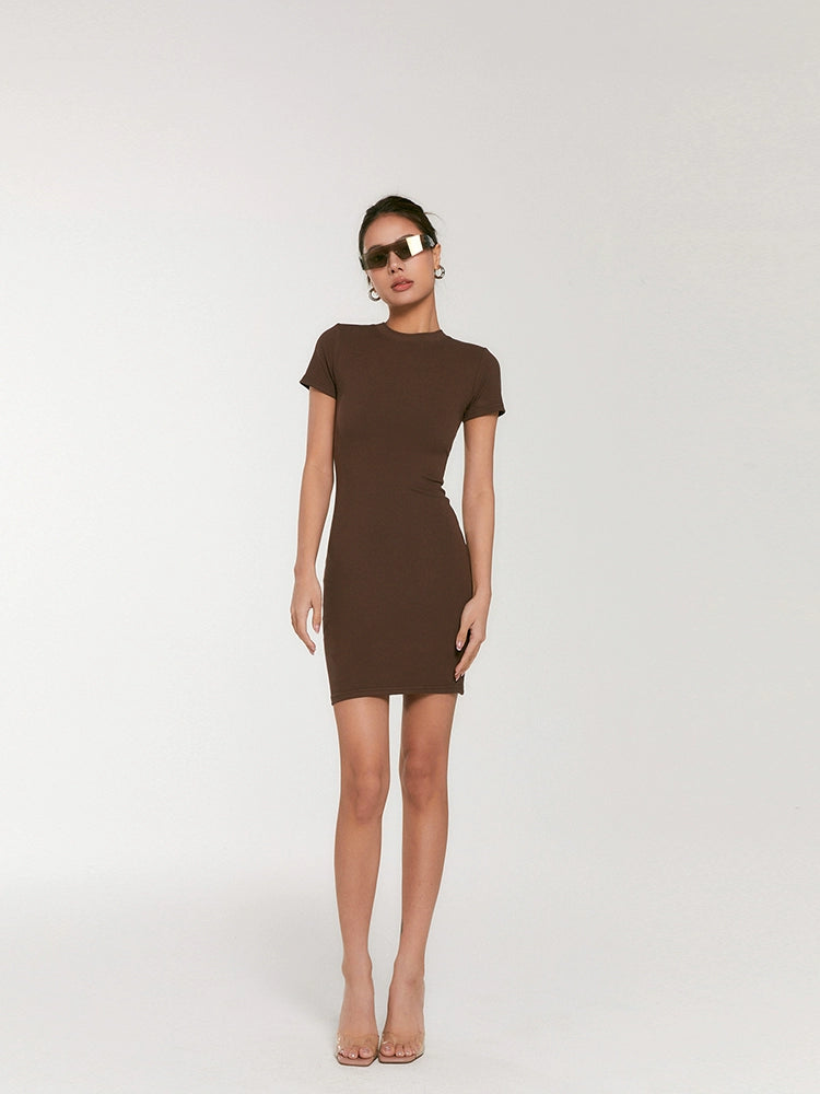 SculptFit Ribbed Mini Tee Dress DGMD0203