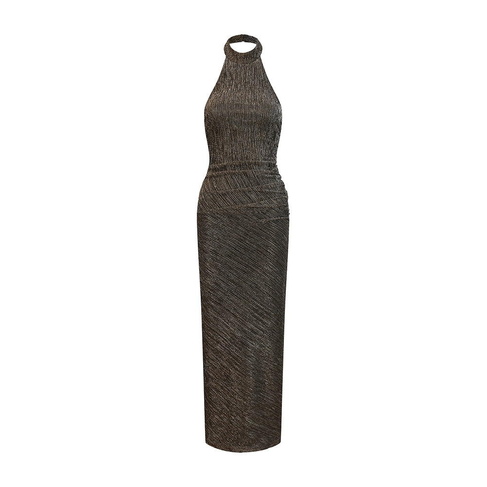 Golden Glimmer Halter Dress & Top SNTT0255