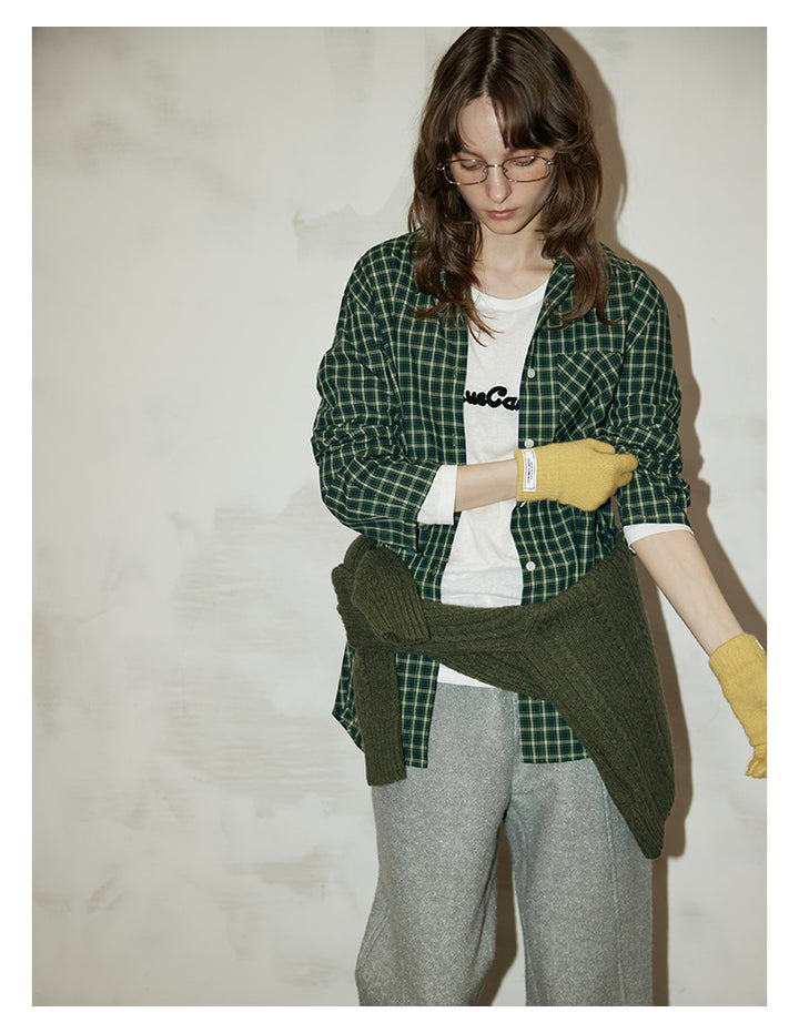 Green Valley Check Overshirt OMOS0284