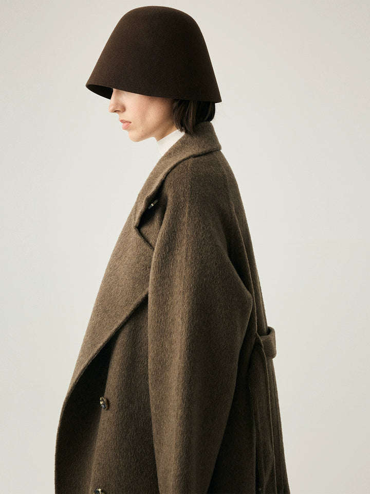 Luxe Wool-Camel Blend Wrap Coat SSWC0090