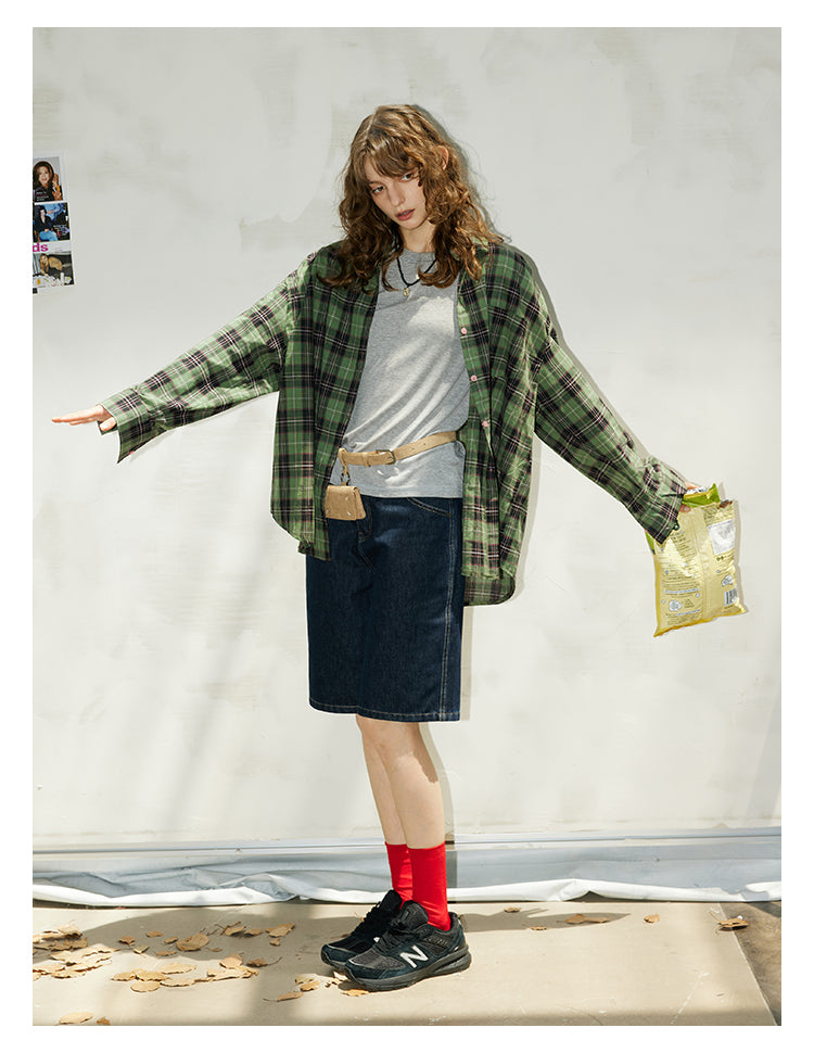 Grass Green Plaid Shirt BMPS0270