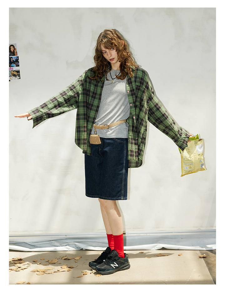 Grass Green Plaid Shirt BMPS0270