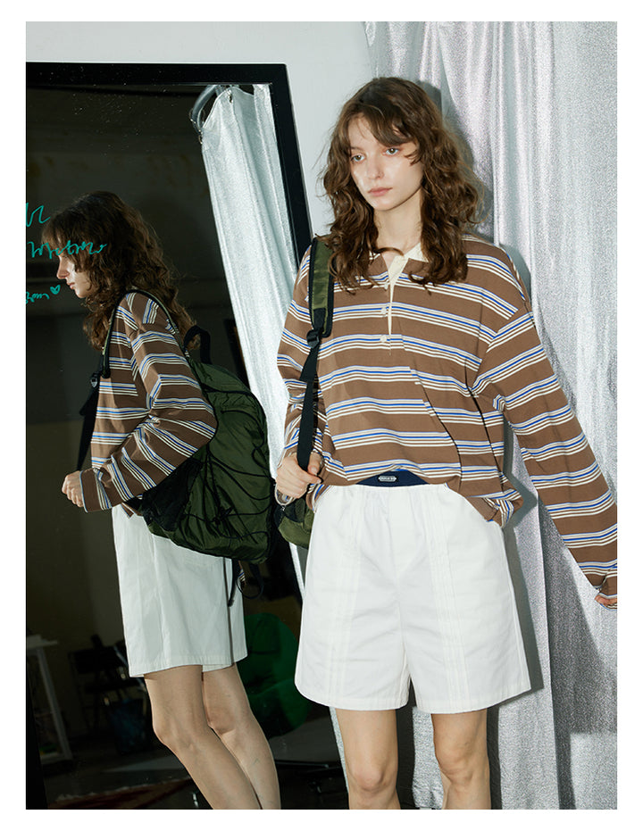 Brown Stripe Cotton Long SleeveBLST0268